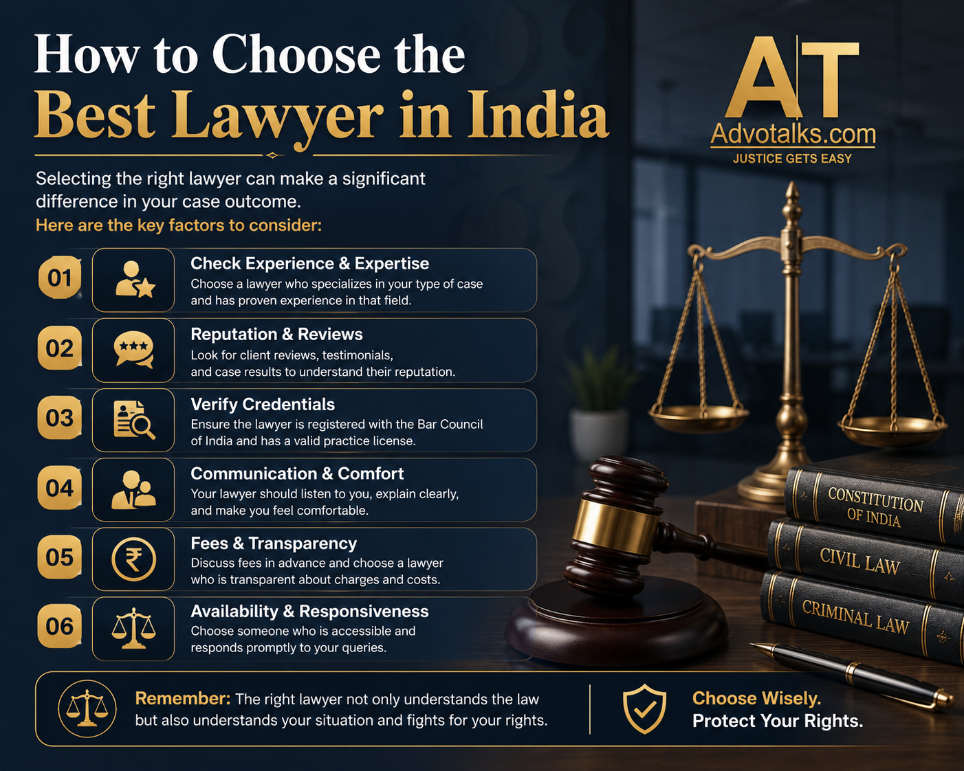 How To Choose The Best Lawyer In India